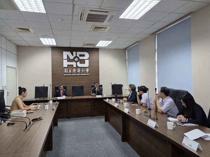 Bilateral meeting between the India Taipei Association and National Dong Hwa University.